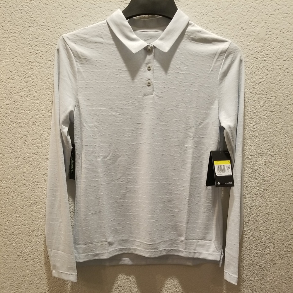 Nike DriFit Collard Long Sleeve Small P Shirt